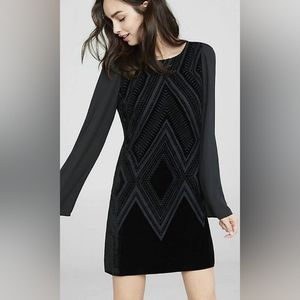 Express burnout velvet mini dress, size